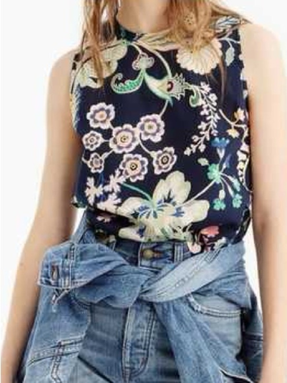 J Crew Liberty Symphony Floral Print Top, Size 4